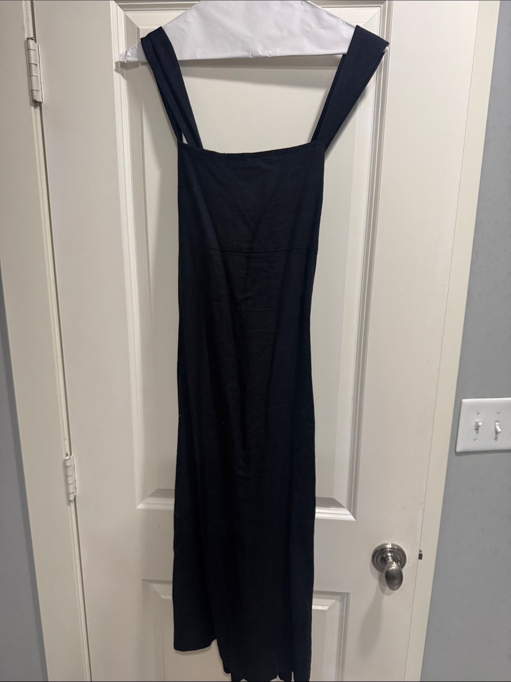 Anthropologie Pilcro black Square-Neck Midi Dress in size large NWT